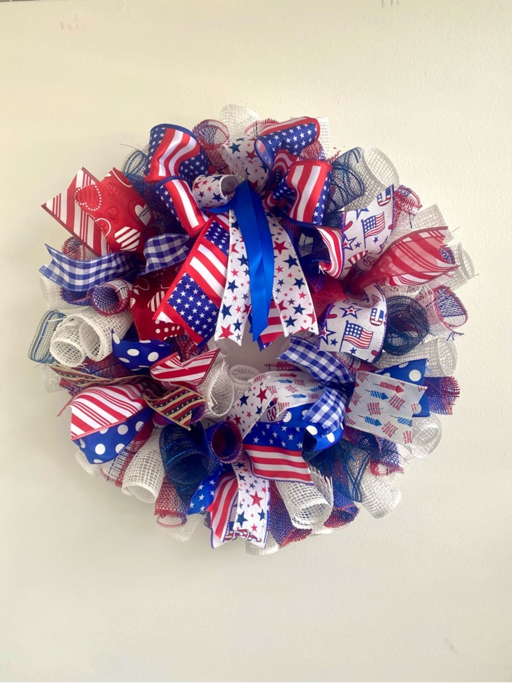 Patriotic Wreath 4th of July Memorial Day Veterans Day Military Handcraf…